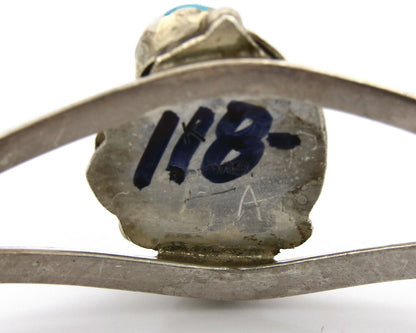 Navajo Bracelet 925 Silver Sleeping Beauty Turquoise Native Cuff C.80's