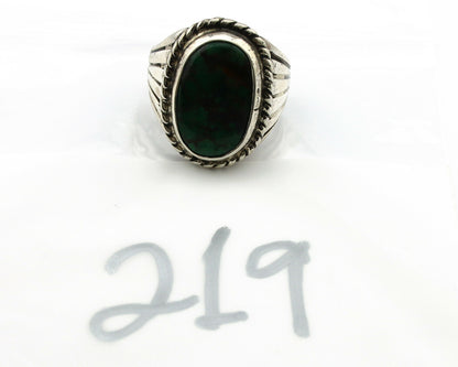 Navajo Ring .925 Silver Green Turquoise Artist Signed C. Montoya C.80's