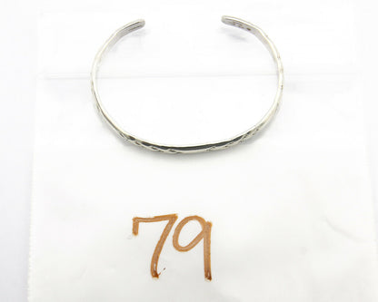 Navajo Bracelet .925 Silver Hand Stamped Arrow Head Artist Montoya C.80's