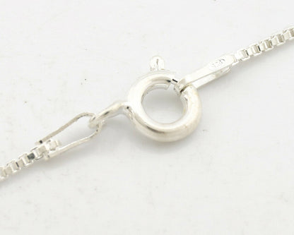 Navajo Necklace .925 Silver Kingman Turquoise Signed UP C.1980's