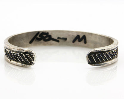 Navajo Bracelet SOLID .925 Silver Handmade Cuff Artist Douglas Etsitty C.80's