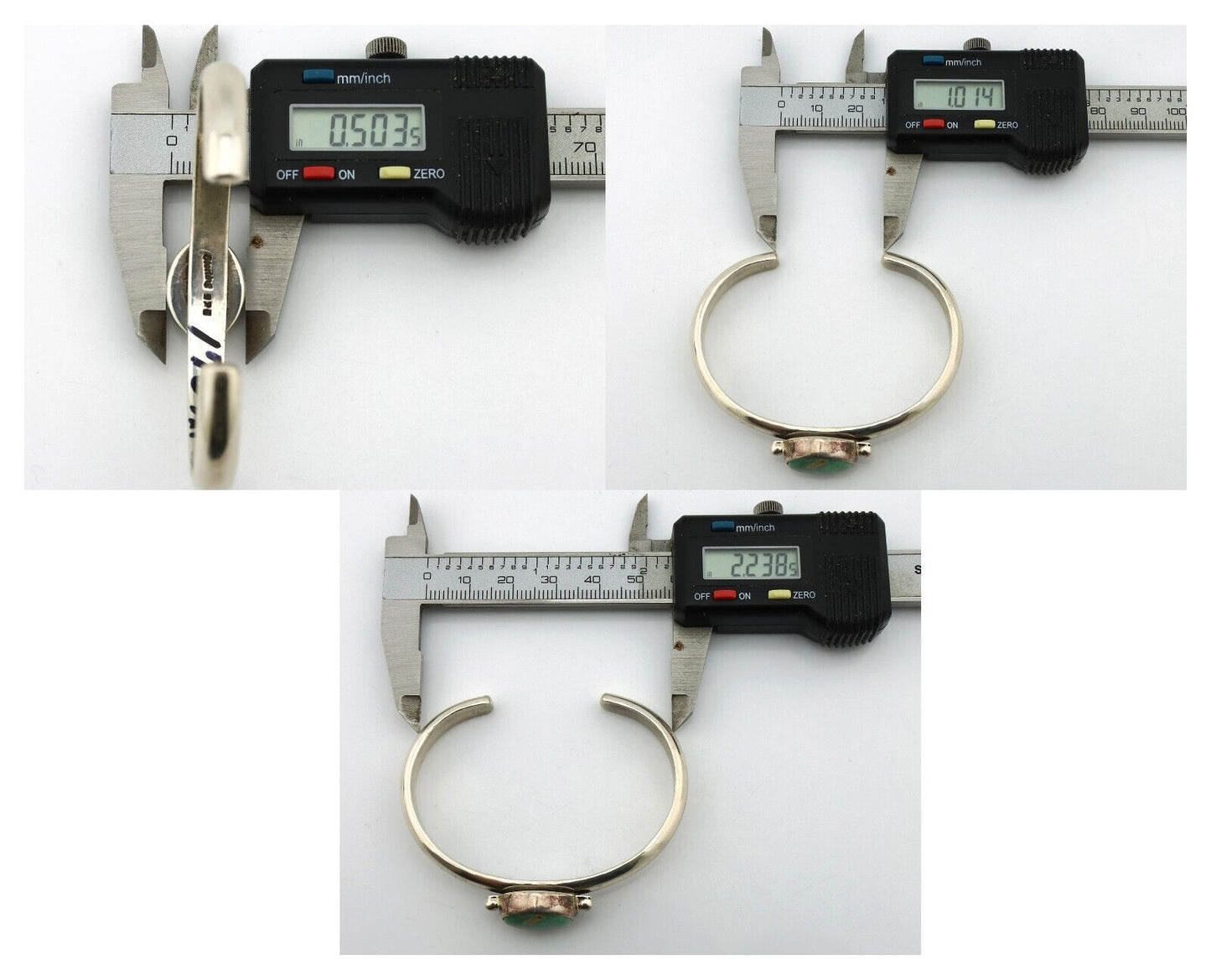 Women's Navajo .925 Silver Turquoise Mountain Native American Artist C.80's