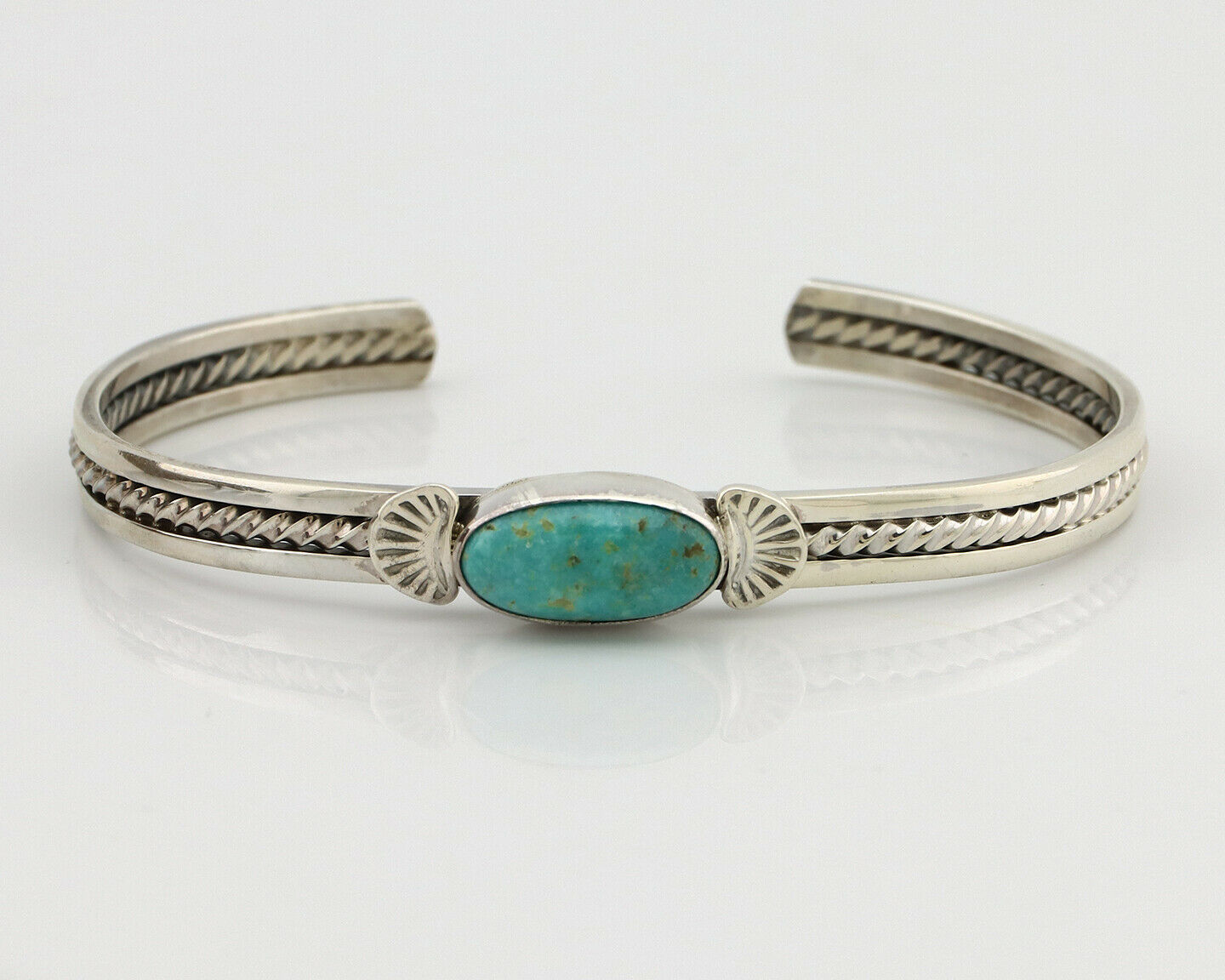 Women's Navajo .925 Silver Nevada Turquoise Artist Inca MFG Circa 1990's