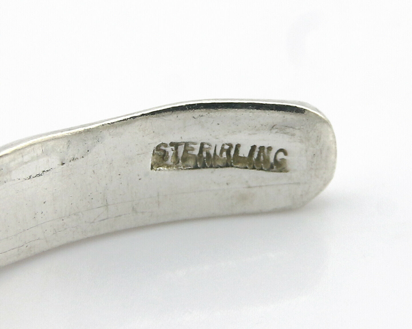 Navajo Bracelet .925 Silver Hand Stamped Arrow Head Artist Montoya C.80's