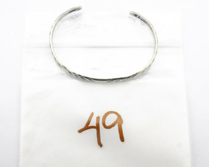 Navajo Bracelet .925 Silver Hand Stamped Arrow Head Artist I Montoya C.80's