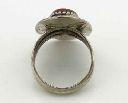 Navajo Ring .925 Silver Kingman Turquoise Native American Artist C.1980's