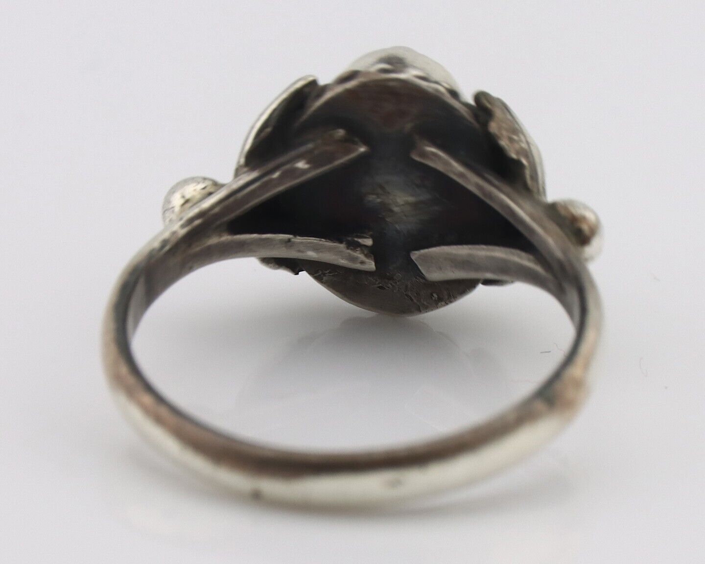 Navajo Handmade Ring 925 Silver Kingman Turquoise Native Artist C.80's