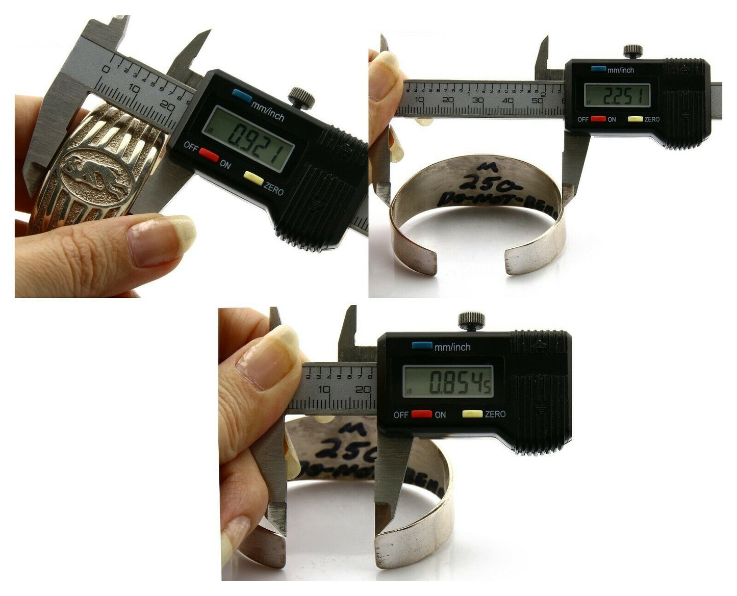 Navajo Bracelet .925 Silver Sand Cast Signed J Rogers Circa 1980's