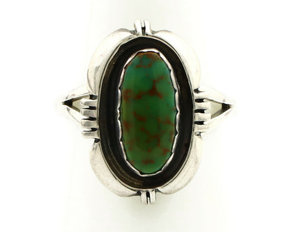 Navajo Ring .925 Silver Kingman Turquoise Handmade Native American Artist C.80's