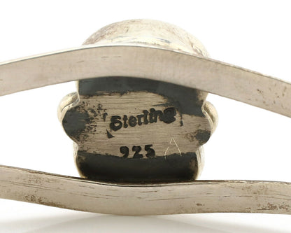 Navajo Bracelet .925 Silver Turquoise & Coral Artist Native American C.1980's