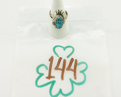 Navajo Ring .925 Silver Arizona Turquoise Signed M Montoya C.80's
