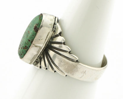Navajo Ring .925 Silver Blue Green Arizona Turquoise Artist Signed Apache C.80's