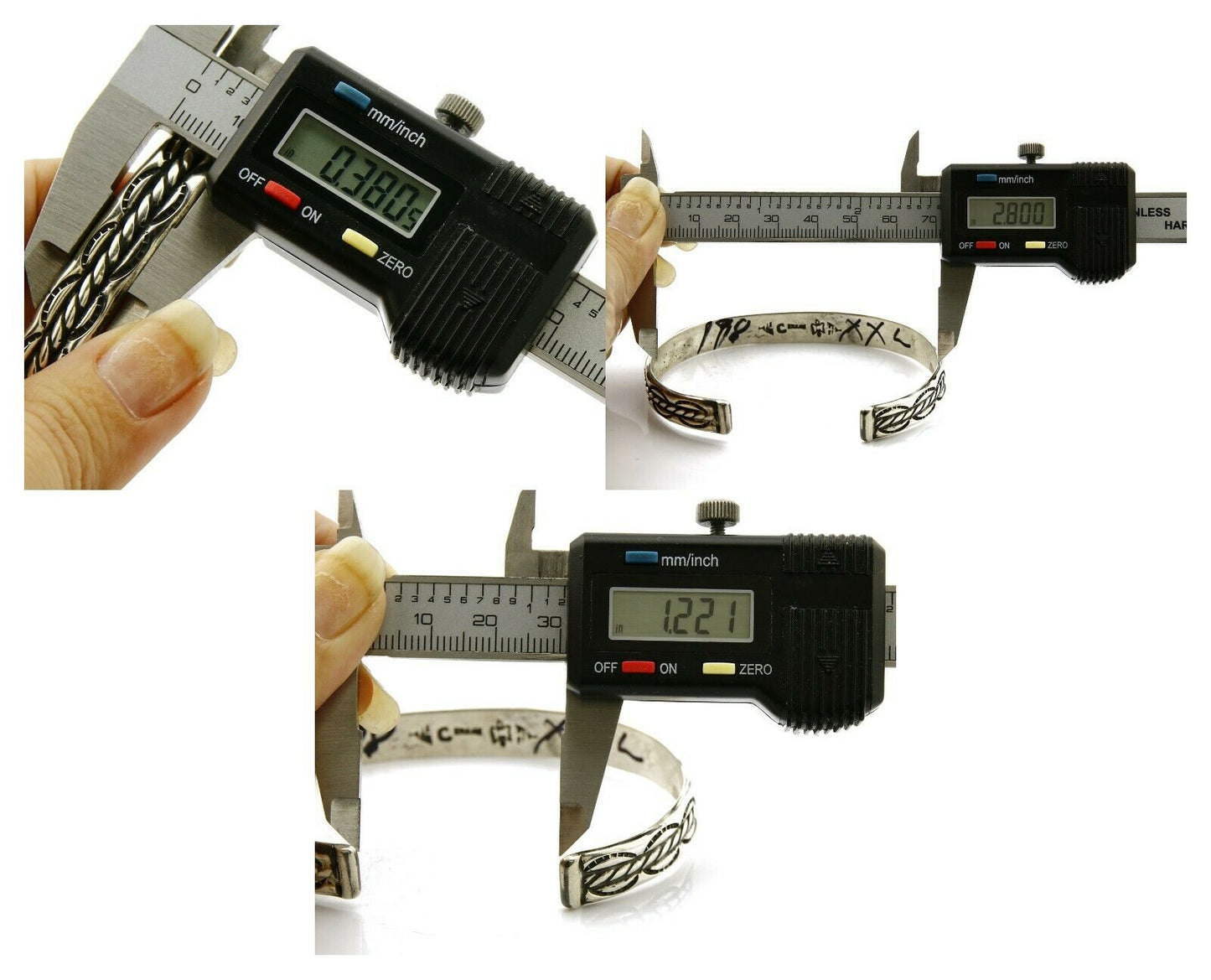 Women's Navajo Bracelet .925 Silver Handmade Cuff Signed Montoya C.1980's