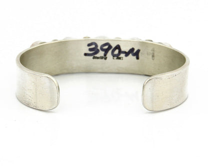 Navajo Bracelet .925 Silver Sleeping Beauty Turquoise Signed C Jones C.80's