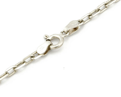 Women's Navajo Necklace .925 Silver Mediterranean Coral Pendant Signed