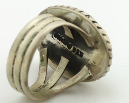 Navajo Ring .925 Silver Natural Blue Turquoise Native American Artist C.1980's