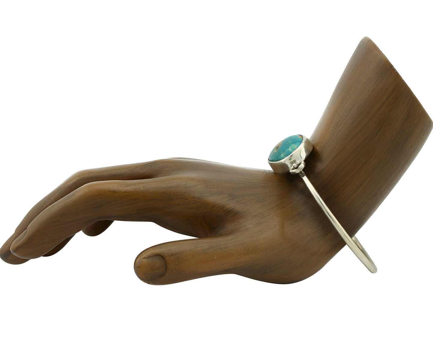 Navajo Bracelet .925 Silver Blue Arizona Turquoise Native American Artist C.90's