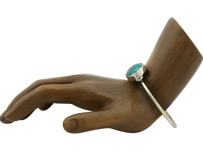 Navajo Bracelet .925 Silver Blue Arizona Turquoise Native American Artist C.90's