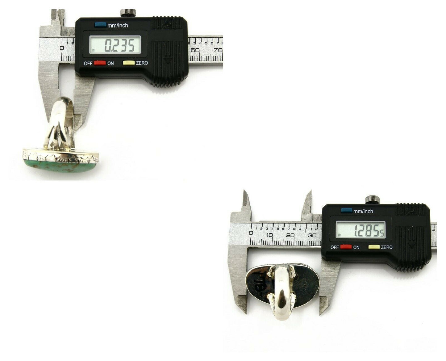 Navajo Turquoise Ring .925 Silver Handmade Signed Wayne Etsitty C.80's