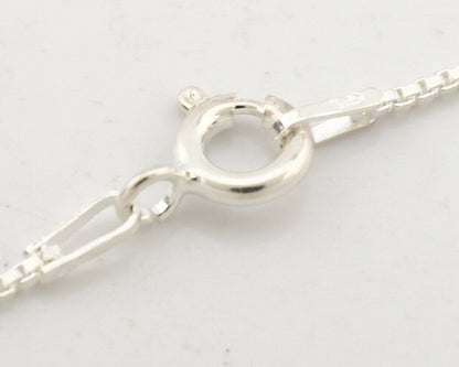 Navajo Necklace .925 Silver Damele Variscite Signed Sun C.1980's