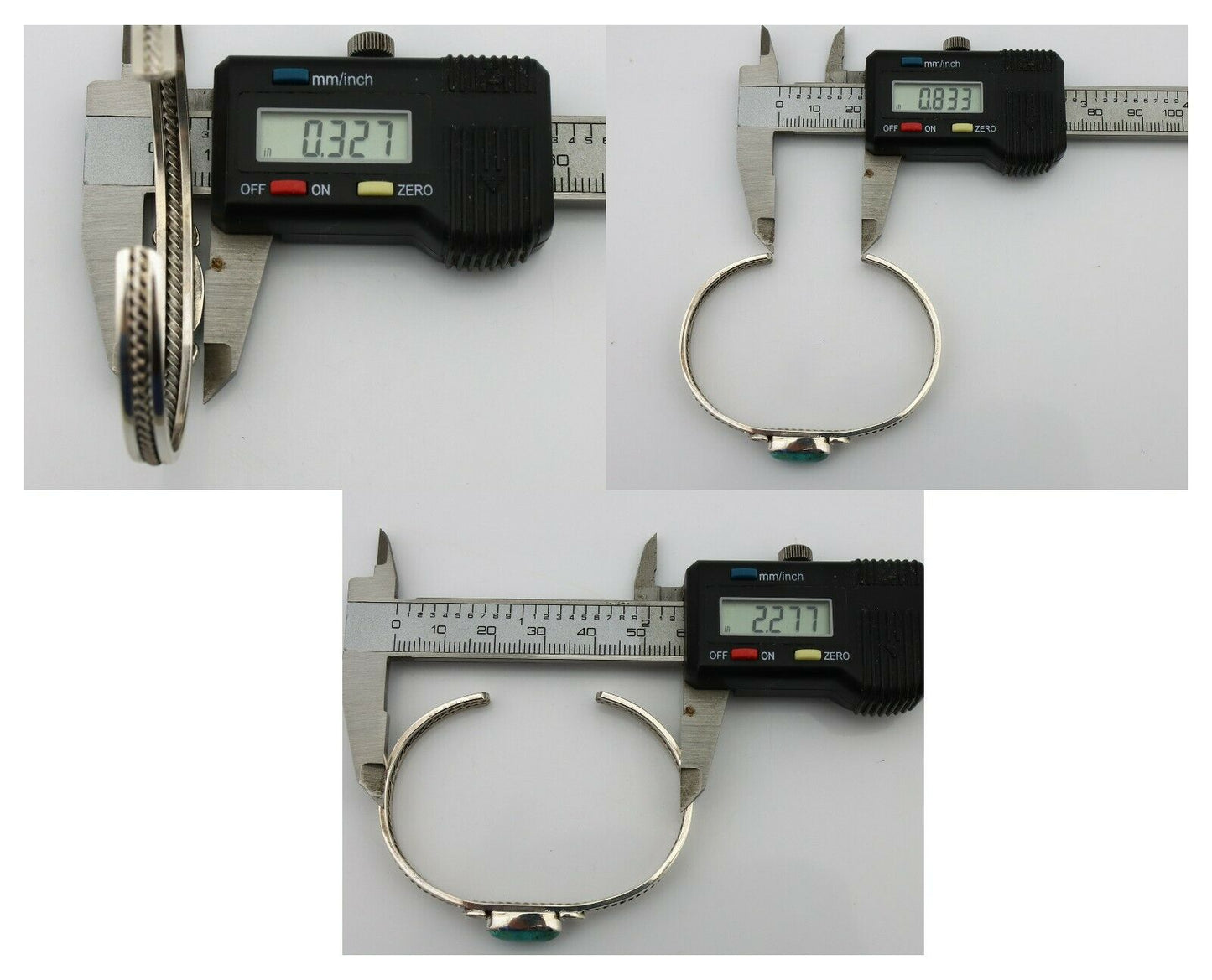 Women's Navajo .925 Silver Nevada Turquoise Artist Inca MFG Circa 1990's