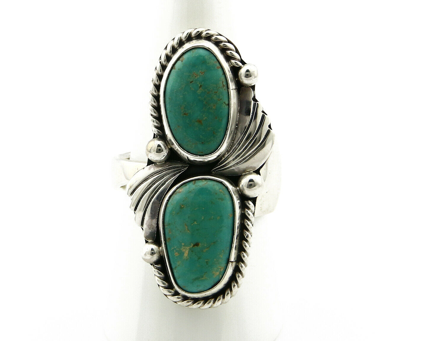 Navajo Turquoise Ring .925 Silver Handmade Artist Native American C.80's