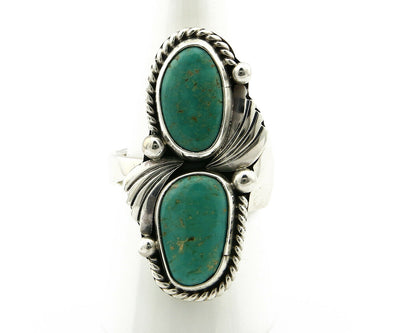 Navajo Turquoise Ring .925 Silver Handmade Artist Native American C.80's