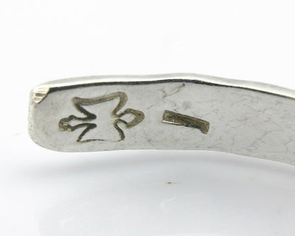 Navajo Bracelet .925 Silver Hand Stamped Arrow Head Artist I Montoya C.80's