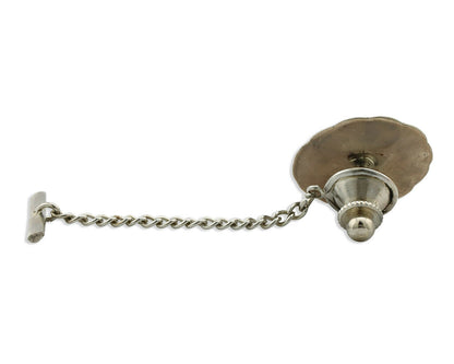 Navajo Tie Tack .925 Silver Morenci Turquoise Artist Native American C.80's