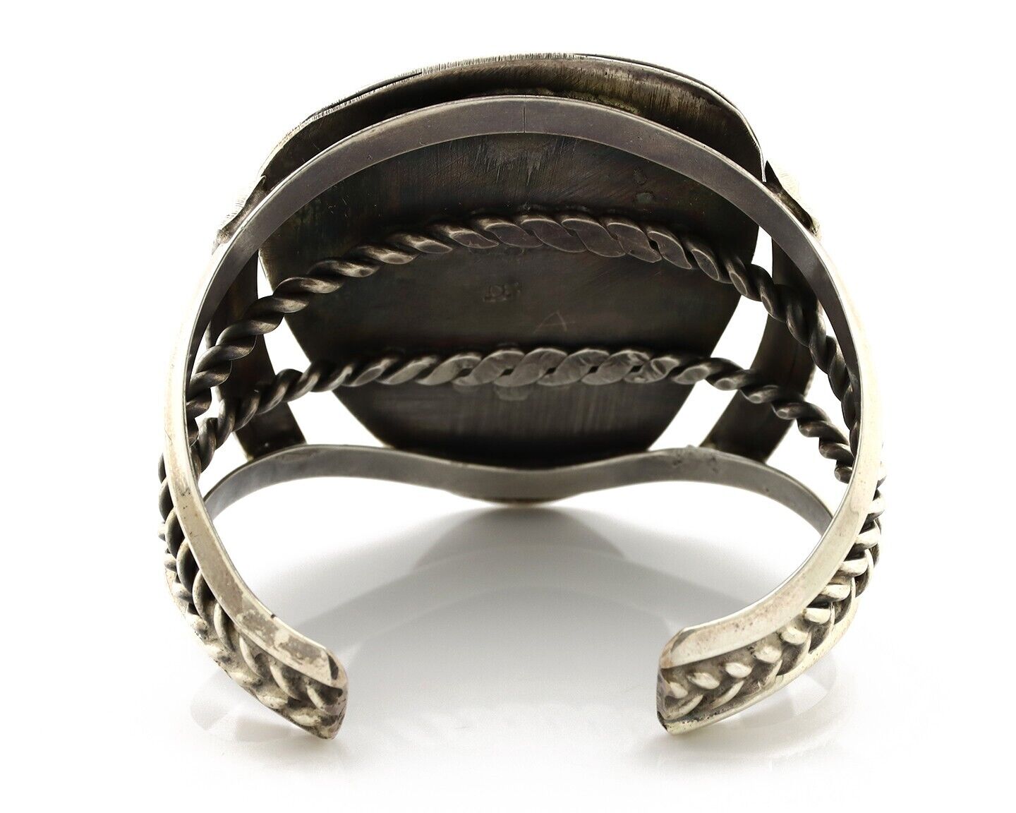 Santo Domingo Cuff Bracelet 925 Silver Malachite Signed Joseph De Vern Cortiz