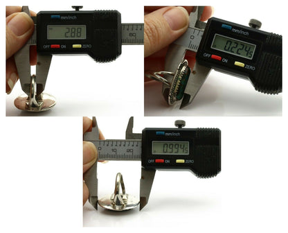 Navajo Ring .925 Silver Turquoise Native American Artist C.1980's