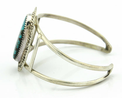 Navajo Bracelet .925 Silver Southwest Turquoise Cuff Artist Native C.80's