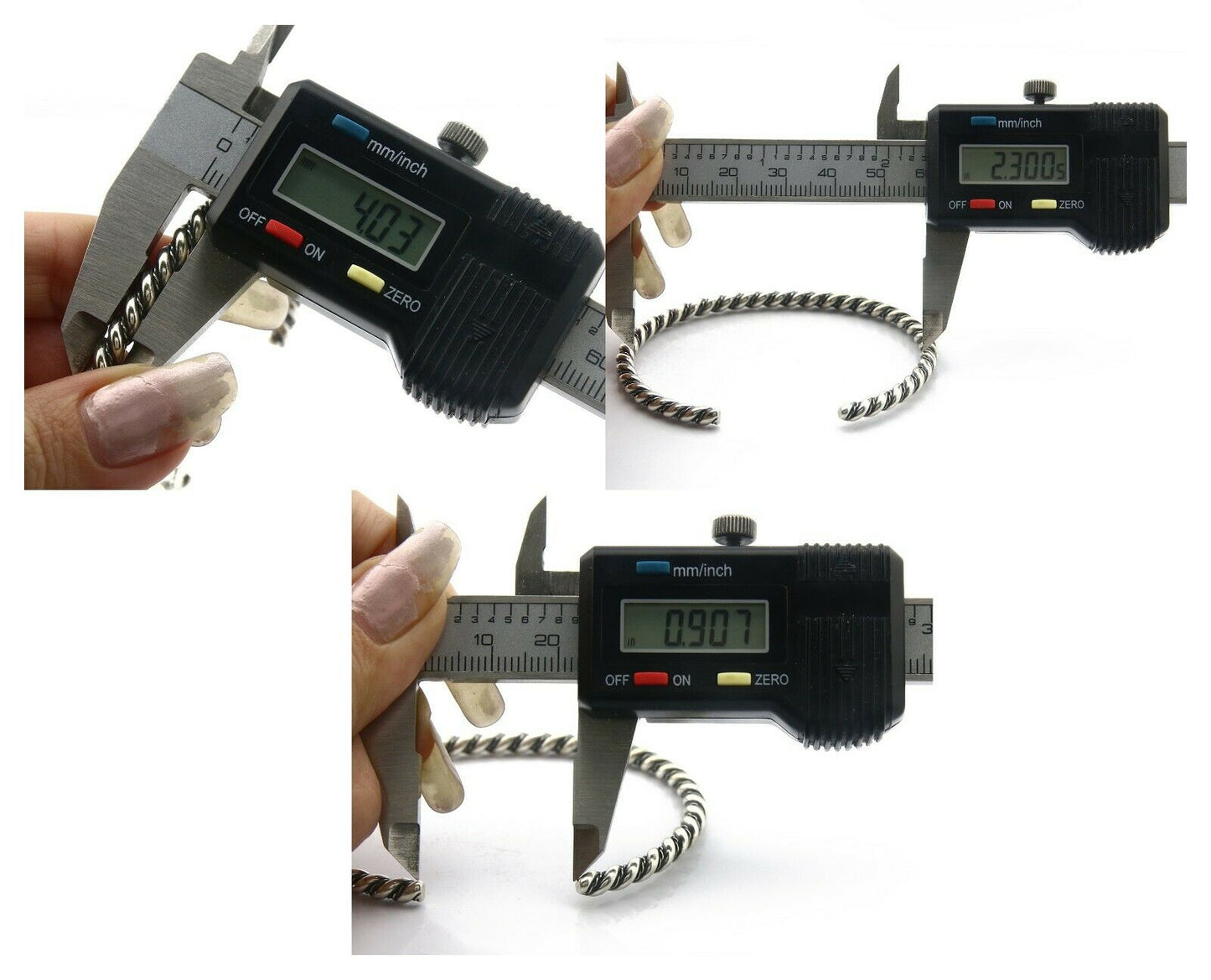 Navajo Bracelet .925 SOLID Silver Handmade Artist Tahe Circa Late 1980's