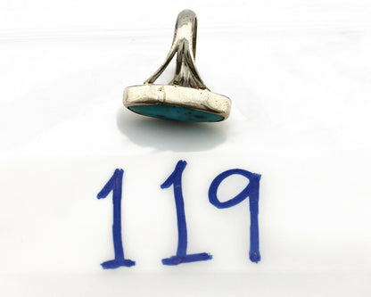 Navajo Ring .925 Silver Arizona Turquoise Native American Artist C80s