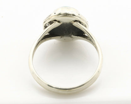 Navajo Ring .925 Silver Kingman Turquoise Artist Signed Gecko C.90's