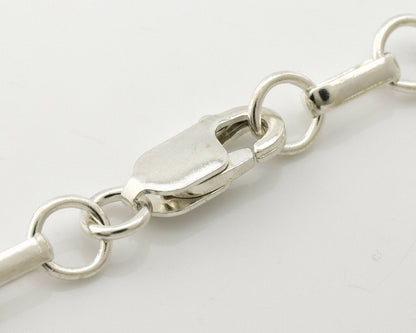 Navajo Necklace .925 Silver Spiderweb Turquoise Artist Native American C.80's