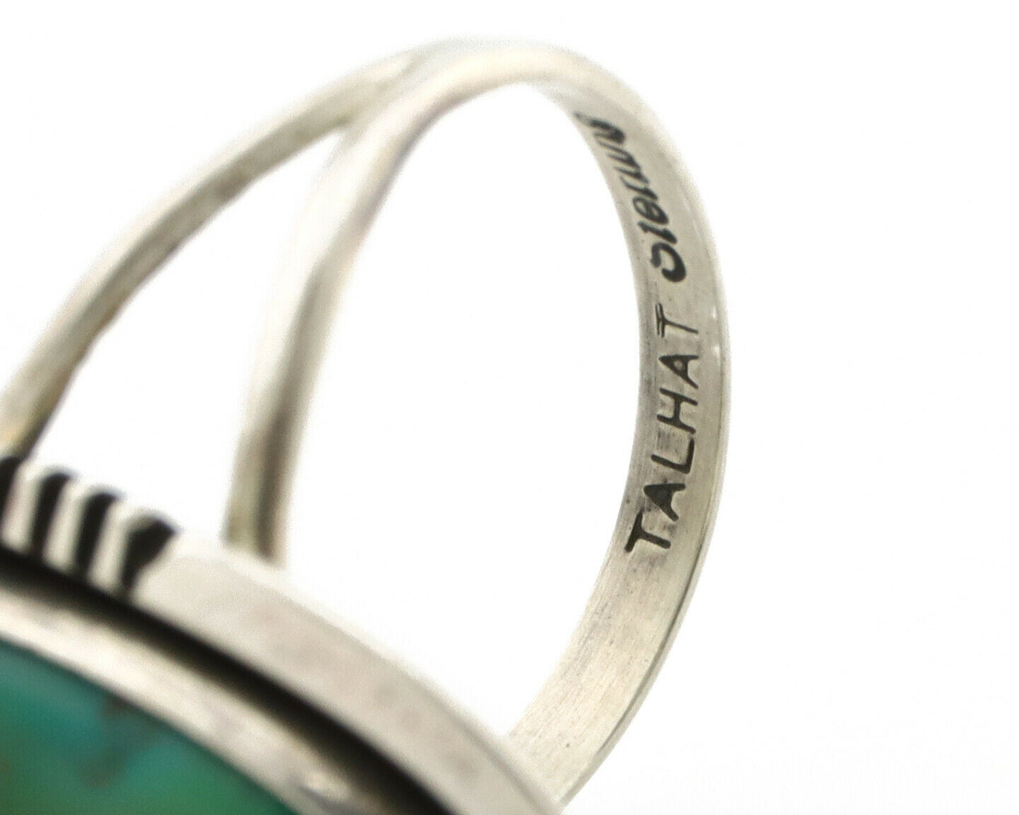 Navajo Ring .925 Silver Royston Turquoise Native American Artist Handmade C.80's