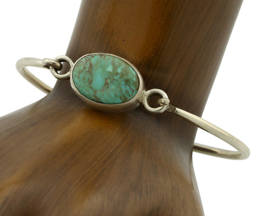 Navajo Bracelet .925 Silver Blue Arizona Turquoise Native American Artist C.90's