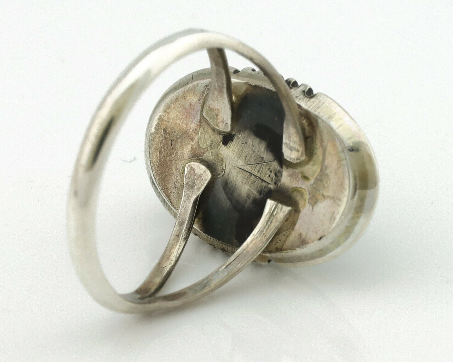 Navajo Ring .925 Silver Royston Turquoise Native American Artist Handmade C.80's
