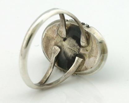 Navajo Ring .925 Silver Royston Turquoise Native American Artist Handmade C.80's