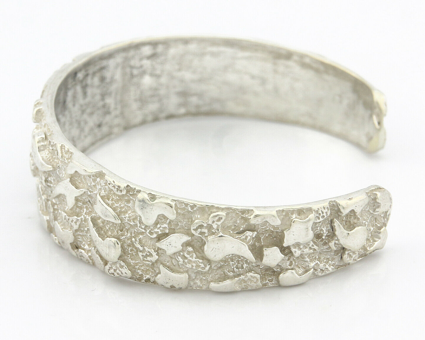 Navajo Bracelet .925 Silver Hand Stamped Arrow Head Signed Montoya C.80's