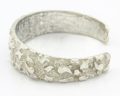 Navajo Bracelet .925 Silver Hand Stamped Arrow Head Signed Montoya C.80's