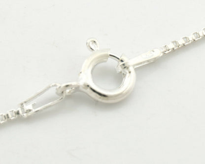 Navajo Necklace .925 Silver Kingman Turquoise Signed Tepee C.1980's