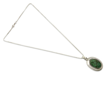 Navajo Necklace .925 Silver Spiderweb Turquoise Artist Signed C Montoya C.80's