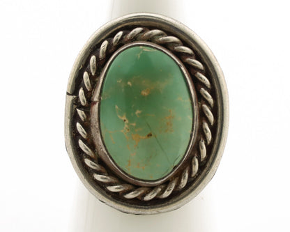 Navajo Ring .925 Silver Royston Turquoise Native American Artist C.1980's