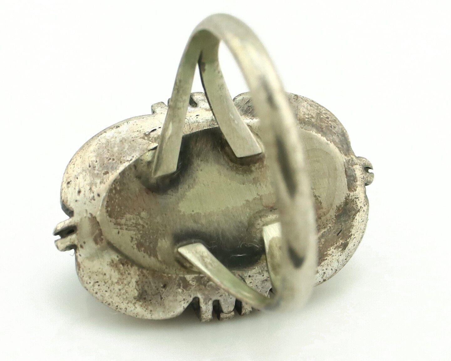 Navajo Ring .925 Silver Sleeping Beauty Turquoise Native American Artist C.80's