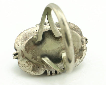 Navajo Ring .925 Silver Sleeping Beauty Turquoise Native American Artist C.80's