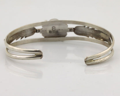 Navajo Bracelet 925 Silver Natural Pink Mussel Native American Signed Begay C80s