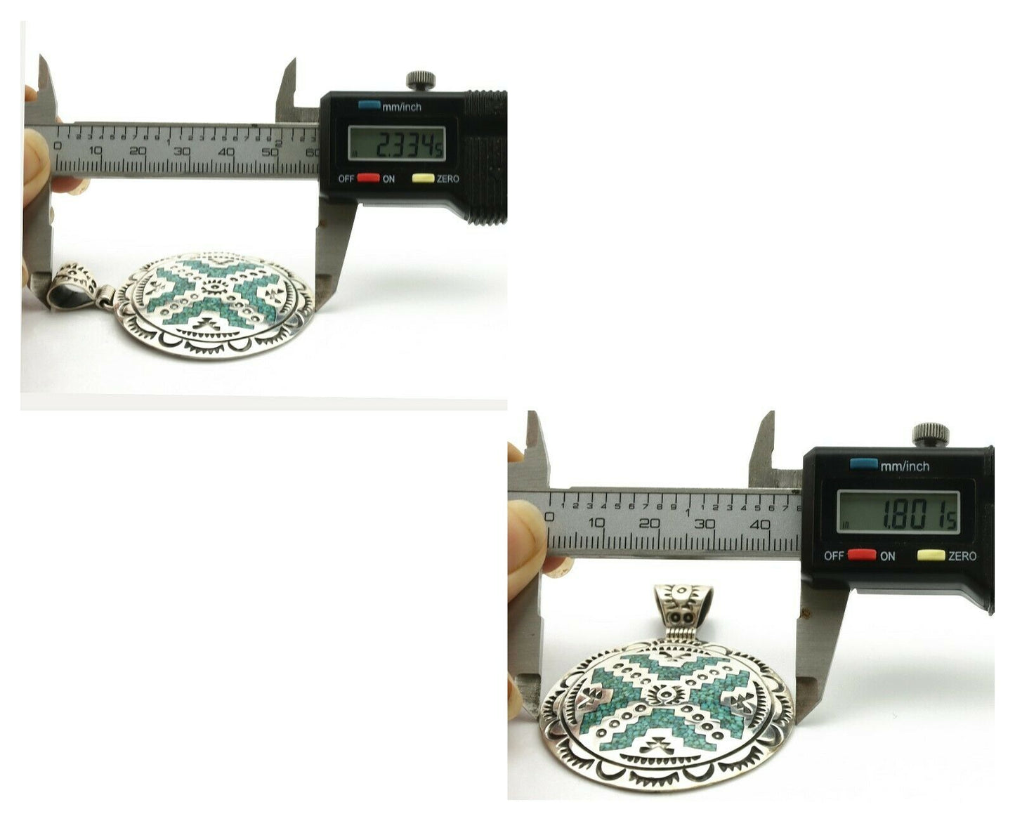 Navajo Necklace .925 Silver Kingman Turquoise Stanley Bain C.80's