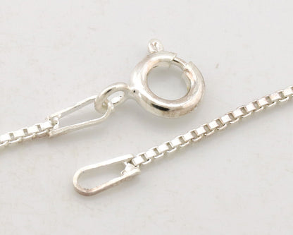 Navajo Necklace .925 Silver Kingman Turquoise Native American Signed C.1980's